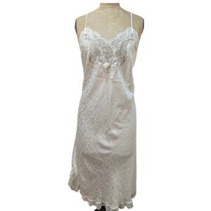 Christian Dior Ivory Satin Lace Trim Slip Dress – Women's Designer FLAW